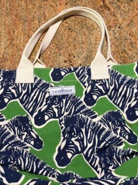 Lilibridge Live and Love Tote Abstract Zebra 100% Cotton Canvas